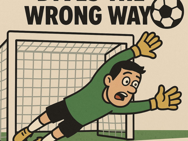 Bro dove before the striker even touched the ball 💀