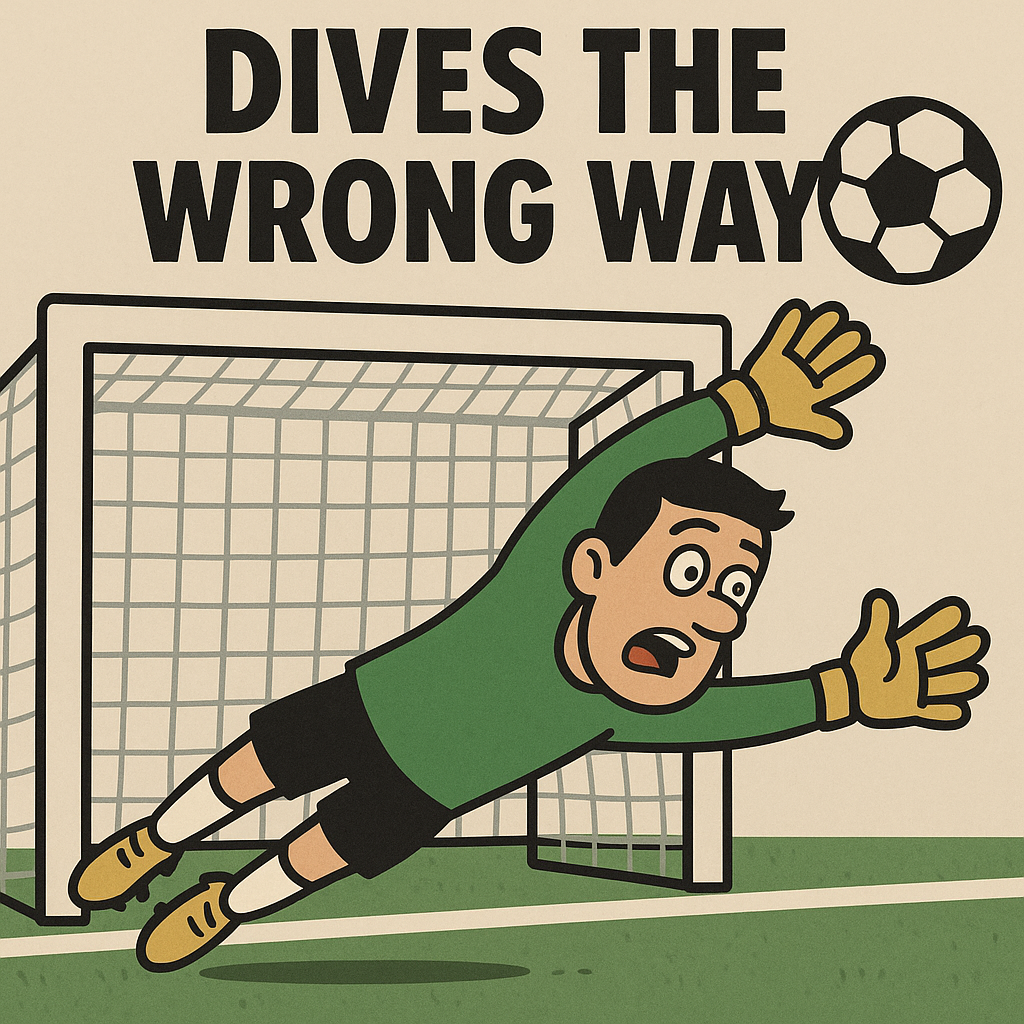 Bro dove before the striker even touched the ball 💀